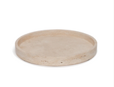 Travertine tray round with edge - Mooisa