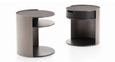 Skin leather bedside table with 1 drawer - Ditre Italia