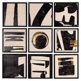 Wall art Gabri black/white (Set of 9) - Richmond Interiors