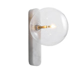 Sancerre wandlamp white marble clear glass - The Grand Collection