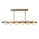Sereno Chandelier Alabaster Antique Brass - The Grand Collection