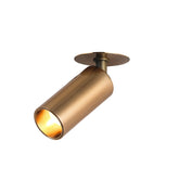 Ludo small tube spot brushed brass - The Grand Collection