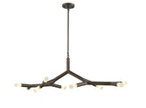 Scott Chandelier Smoke Bronze Alabaster - The Grand Collection