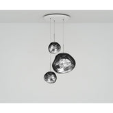 Melt trio round pendant lamp LED chrome - Tom Dixon