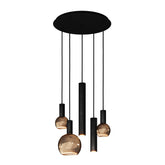 Riva pendant lamp round Ø50 cm - 5 lamps - ZTaHL