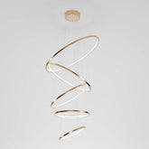 Halo ring V hanglamp geborsteld koper - The Grand Collection