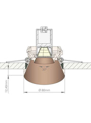 Elba fix 35 inbouwspot brons ontworpen door Eric Kuster - Maretti