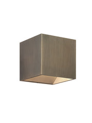 Inlet wandlamp vierkant brons - Maretti