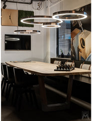 Zero ring pendant lamp 100cm bronze - Maretti