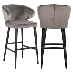 Bar stool Indigo stone velvet - Richmond Interiors