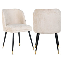 Eetkamerstoel Alicia FR white chenille fire retardant - Richmond Interiors