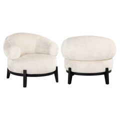 Lounge chair Montana white chenille - Richmond Interiors