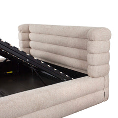 Bed Obidis natural linear 180x210 (mattress size (excl.)) with storage - Richmond Interiors
