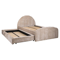 Bed Pixie clay chenille 120x200 with pull-out bed - Richmond Interiors
