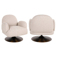 Lounge stoel Kagney biscotti swivel - Richmond Interiors