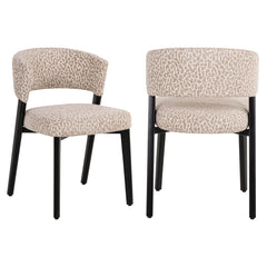 Eetkamerstoel Zeno beige leopard - Richmond Interiors