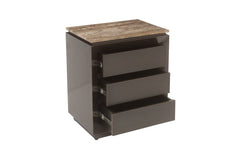 Nightstand Russo brown 3-drawers - Richmond Interiors
