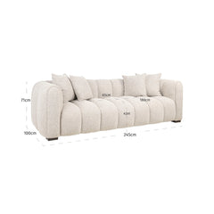 Sofa Novaro natural fancy 3-seater - Richmond Interiors