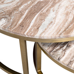 Coffee table Bottega Blush beige (Set of 2) - Richmond Interiors