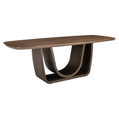 Eettafel Windsor walnut 230 brass base - Richmond Interiors