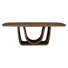 Eettafel Windsor walnut 230 brass base - Richmond Interiors
