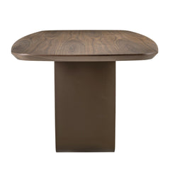 Eettafel Windsor walnut 230 brass base - Richmond Interiors