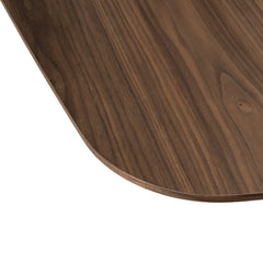 Eettafel Windsor walnut 230 brass base - Richmond Interiors