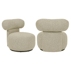 Lounge stoel Kaya cayenne brown swivel - Richmond Interiors