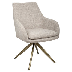 Dining chair Lisonne cayenne brown swivel fire retardant - Richmond Interiors