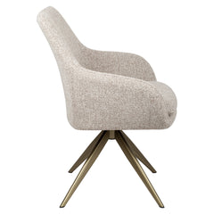 Dining chair Lisonne cayenne brown swivel fire retardant - Richmond Interiors