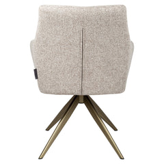 Dining chair Lisonne cayenne brown swivel fire retardant - Richmond Interiors