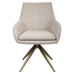 Dining chair Lisonne cayenne brown swivel fire retardant - Richmond Interiors