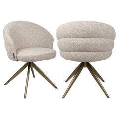 Dining chair Zendaya cayenne brown swivel fire retardant - Richmond Interiors