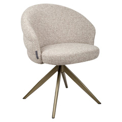 Dining chair Zendaya cayenne brown swivel fire retardant - Richmond Interiors