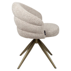 Dining chair Zendaya cayenne brown swivel fire retardant - Richmond Interiors