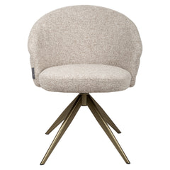 Dining chair Zendaya cayenne brown swivel fire retardant - Richmond Interiors