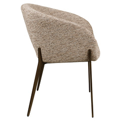 Eetkamerstoel Kenzi mocca linear fire retardant - Richmond Interiors