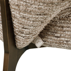 Eetkamerstoel Kenzi mocca linear fire retardant - Richmond Interiors