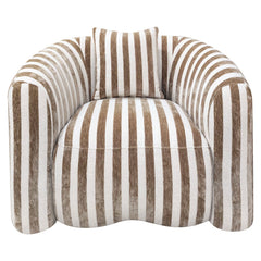 Lounge stoel Luxandra stripes sand - Richmond Interiors
