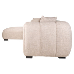 Sofa Novaro cream tweed lounge left fire retardant - Richmond Interiors