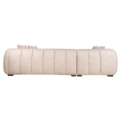 Sofa Novaro cream tweed lounge left fire retardant - Richmond Interiors
