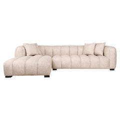 Sofa Novaro cream tweed lounge left fire retardant - Richmond Interiors