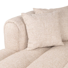 Sofa Novaro cream tweed lounge left fire retardant - Richmond Interiors