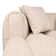 Sofa Novaro cream tweed lounge left fire retardant - Richmond Interiors