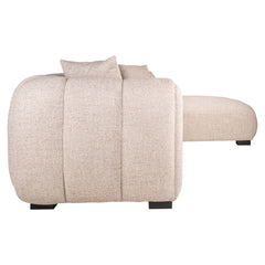 Sofa Novaro cream tweed lounge right fire retardant - Richmond Interiors