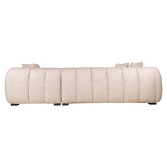 Sofa Novaro cream tweed lounge right fire retardant - Richmond Interiors