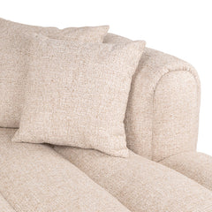 Sofa Novaro cream tweed lounge right fire retardant - Richmond Interiors