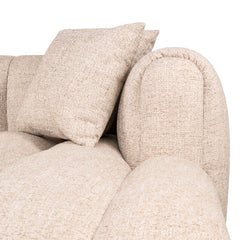 Sofa Novaro cream tweed lounge right fire retardant - Richmond Interiors