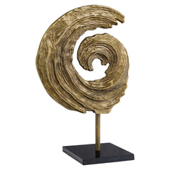 Dekoratives Objekt Swirl brass antique large - Richmond Interiors