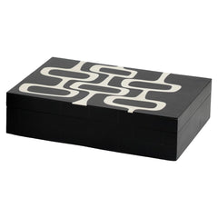 Opbergdoos Lux black/white (Set of 2) - Richmond Interiors